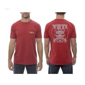 YETI Coat of Arms short-sleeve t-shirt in brick red 3X